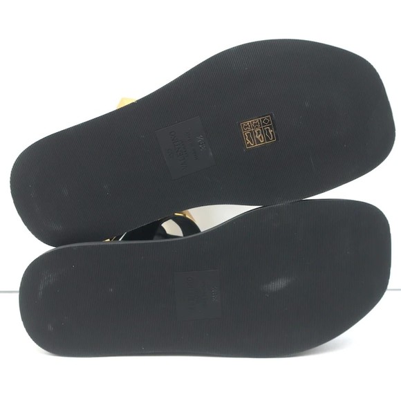 Valentino Roman Stud Ankle Strap Platform Sandals Black Leather Size 39.5 NEW - Picture 11 of 12